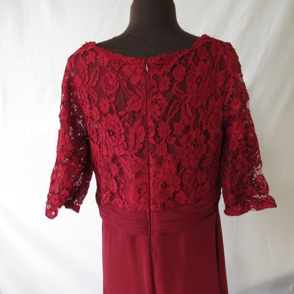Cindy Collection 1699 Lace Chiffon A Line Dress